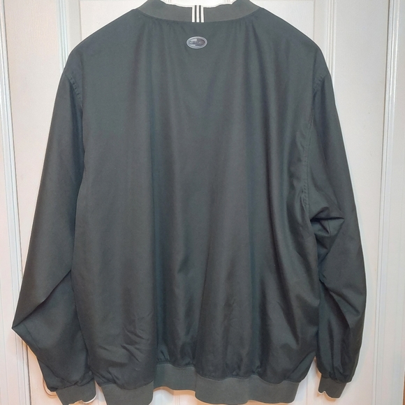 Adidas Green Windbreaker Track Jacket Pullover V Neck Climaproof Athletic Sz XL - Picture 2 of 11